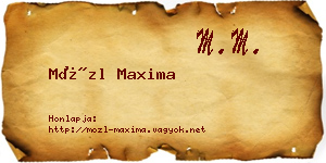 Mözl Maxima névjegykártya